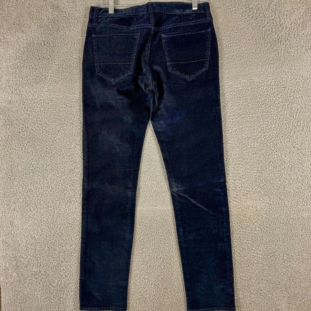 Banana Republic Corduroy Pants Mens 30x32 Black Slim Fit Washwell Stretch Casual